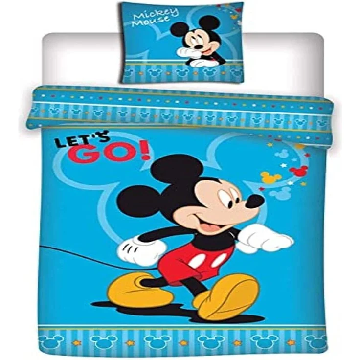 mickey Mouse Bettdecke 140 x 200 cm blau