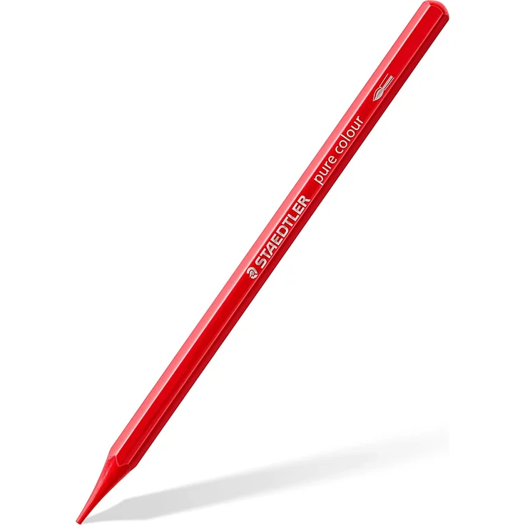 STAEDTLER 14610G M12 wasservermalbarer Vollfarbstift (Vollmine, ca. 7 mm Durchmesser, Sechskant, kein Holzmantel, hochpigmentiert, spitzbar mit Standard-Spitzer) Metalletui mit 12 brillanten Farben – Bild 3