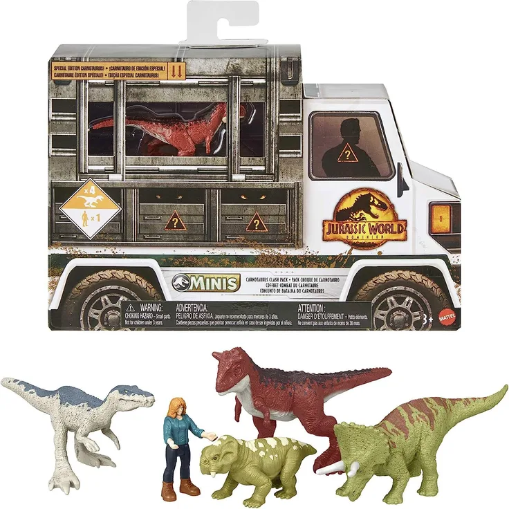 Jurassic World GWP72 - Dominion Mini-Figuren 5er Themen-Pack zum Film, freistehende Figuren mit authentischem Design, Sammlergeschenk für 3 Jahre und älter