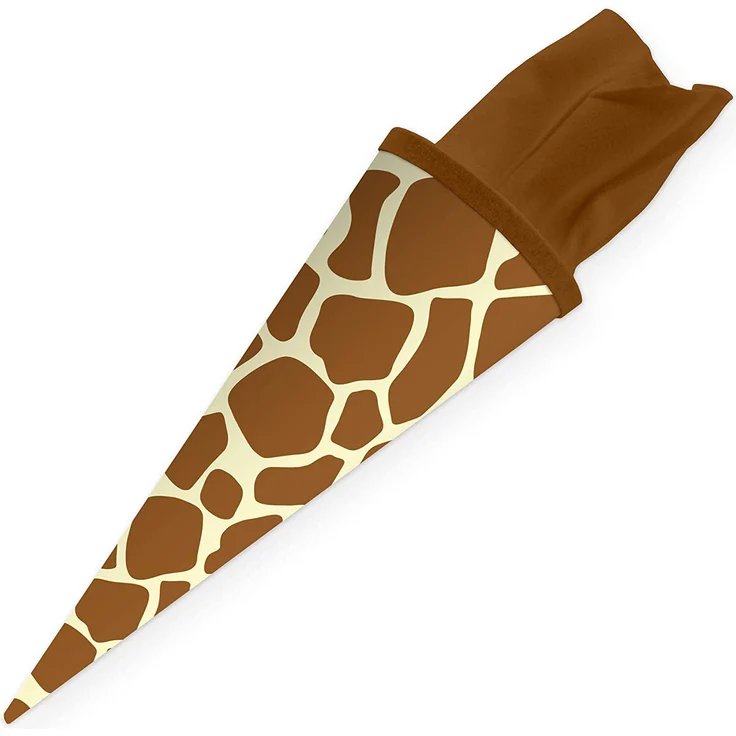 itenga Geschwisterschultüte 35cm Tiermuster Geschenkverpackung Schultüte Erwachsene (Giraffe) – Bild 1