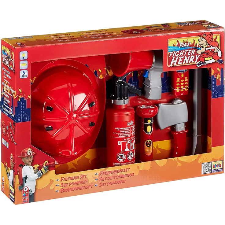 Theo Klein GmbH Feuerwehrset 7-teilig rot/grau