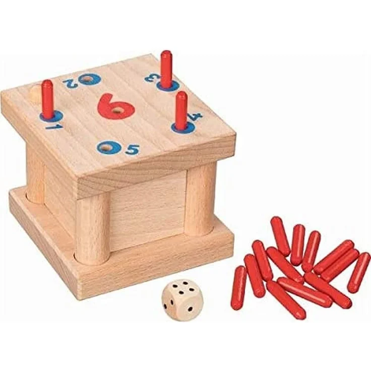 Goki 56799 Würfelspiel Die verflixte 6" Holz – Bild 1