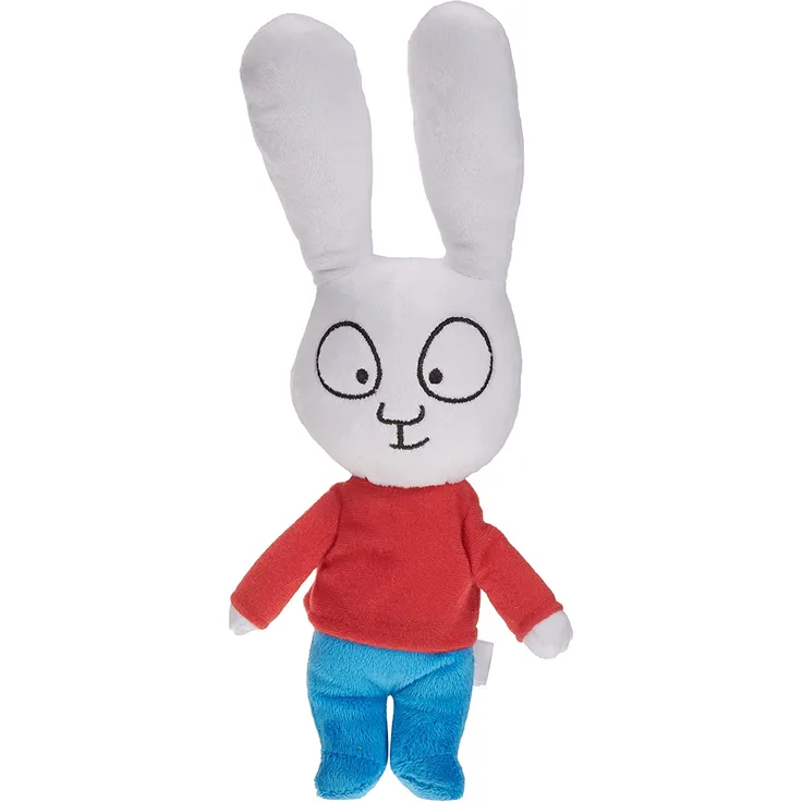 JEMINI- Simon Hase aus Plüsch +/- 27 cm, 023429, weiß/blau/rot