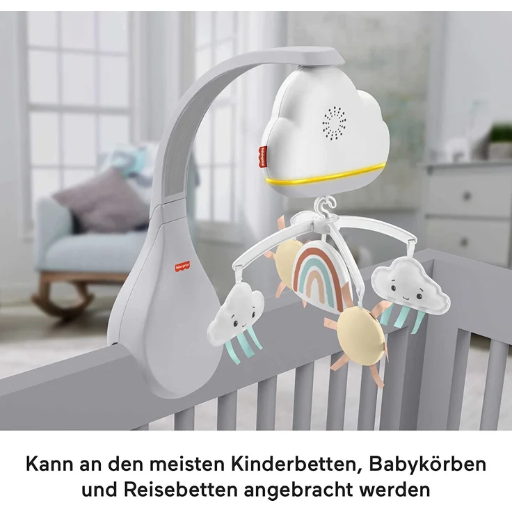 Mattel Fisher-Price Babybett Regenbogen-Mobile und Spieluhr – Bild 3
