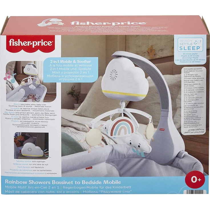 Mattel Fisher-Price Babybett Regenbogen-Mobile und Spieluhr – Bild 6