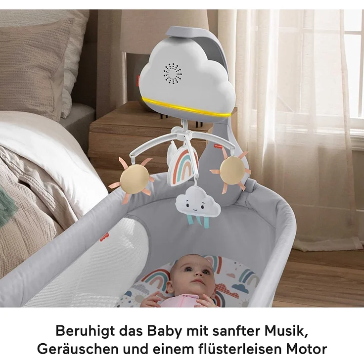 Mattel Fisher-Price Babybett Regenbogen-Mobile und Spieluhr – Bild 4