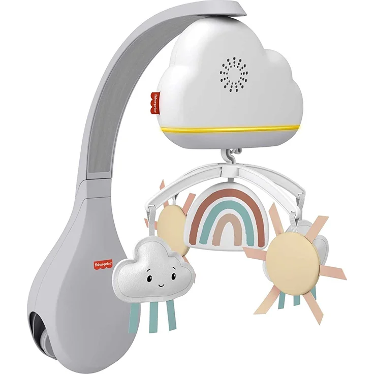 Mattel Fisher-Price Babybett Regenbogen-Mobile und Spieluhr – Bild 1
