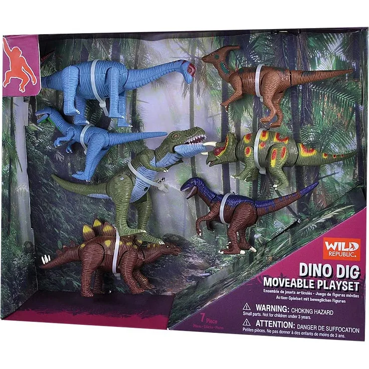 Spielgarnitur Dinosaurier junior 13,5 x 8 cm 7-teilig
