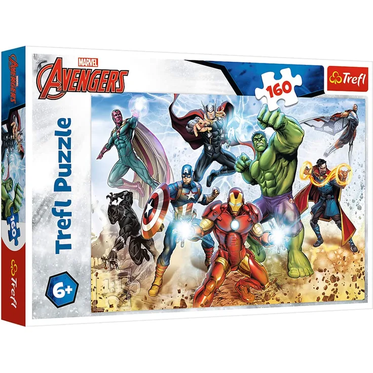 Trefl, Puzzle, Bereit, die Welt zu retten, Marvel Avengers, 160 Teile, für Kinder ab 6 Jahren
