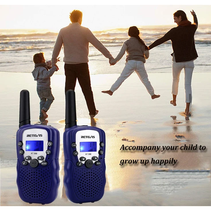 Retevis RT388 Walkie Talkie Kinder,Funkgeräte Kinder Langstrecken Taschenlampe,Spielzeug ab 4-12 Jahre,Geschenke Junge Mädchenfür Familienspiel, Radtouren, Ausflug(1 Paar,Dunkelblau) – Bild 9