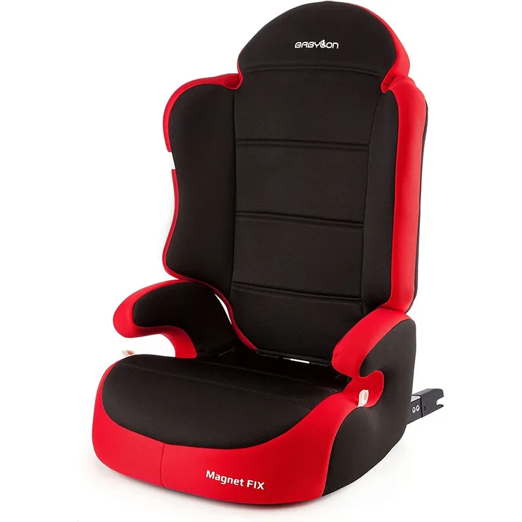 Babylon Magnet Fix Autokindersitz Gruppe 2/3, 15-36kg Kindersitz mit Isofix Autositz Einstellbare Kopfstütze ECE R44/04 Rot