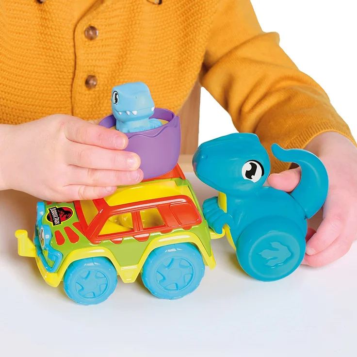 Toomies E73251 Tomy World Raptor Rollwagen, Baby, Schiebespielzeug, Dinosaurier Kinder, Jurassic Park Spielzeug, Lernspielzeug mit Farben & Geräuschen, geeignet ab 1 Jahr, Mehrfarbig – Bild 6