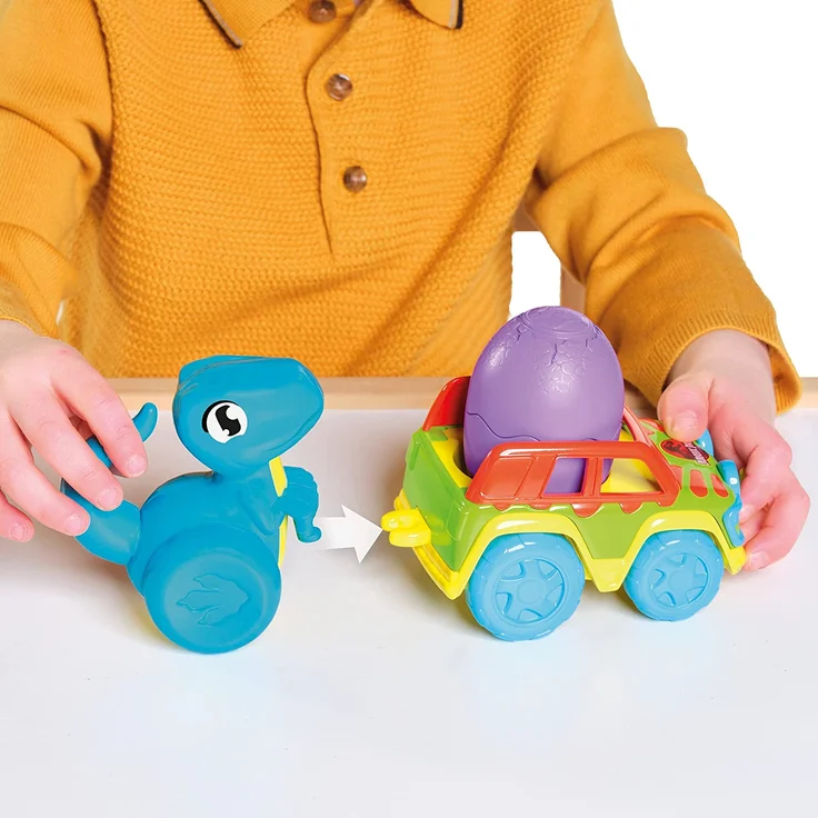 Toomies E73251 Tomy World Raptor Rollwagen, Baby, Schiebespielzeug, Dinosaurier Kinder, Jurassic Park Spielzeug, Lernspielzeug mit Farben & Geräuschen, geeignet ab 1 Jahr, Mehrfarbig – Bild 5