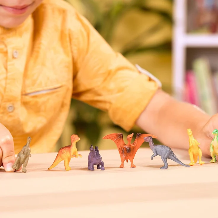 Terra 60-teilig Dinosaurier Figuren Sammlung Dinos Spielzeug Set – Tyrannosaurus Rex, Triceratops, Stegosaurus und mehr – Spielzeug ab 3 Jahren – Bild 3