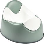 Béaba, Babytopf, Ergonomisches Töpfchen für Kinder, Rutschsicher, Hygienisch, Pflegeleicht, WC-Einsatz mit Handgriffen, Made in France, Salbeigrün
