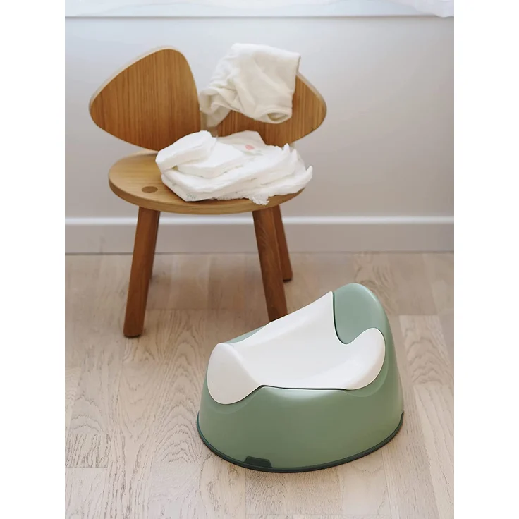 Béaba, Babytopf, Ergonomisches Töpfchen für Kinder, Rutschsicher, Hygienisch, Pflegeleicht, WC-Einsatz mit Handgriffen, Made in France, Salbeigrün – Bild 6