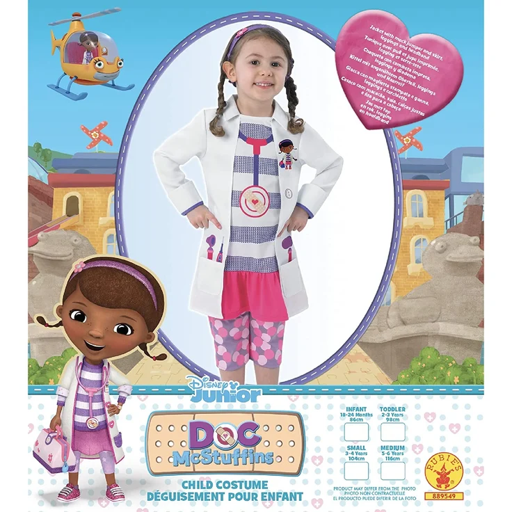 Rubie's Kinderkostüm Doc McStuffinsMädchen Größe 92 – Bild 4