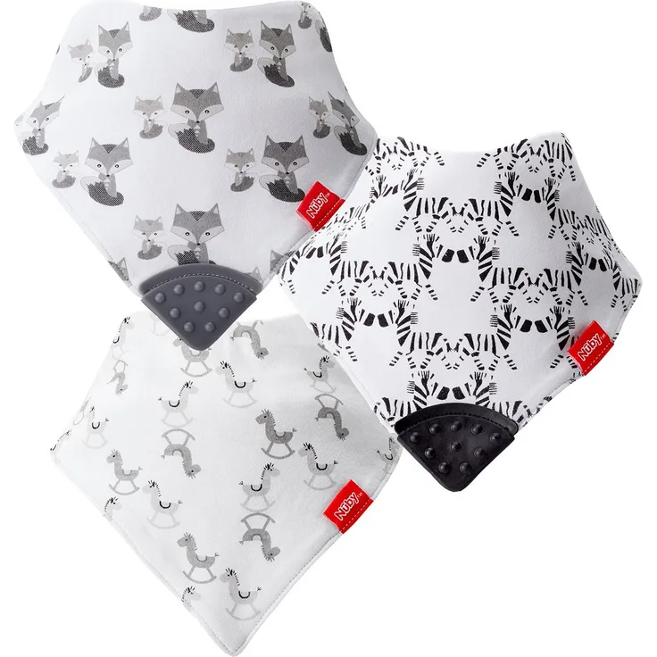 Nuby Bandana-Lätzchen zum Beißen, 3 Stück