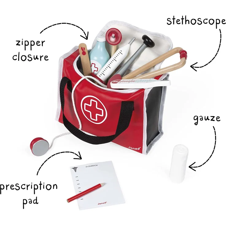 Janod J06513 - Doktortasche (Inkl. 10 teile Zubehör) – Bild 2