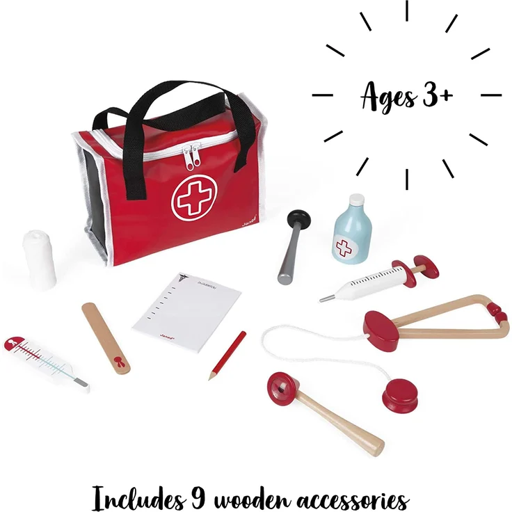 Janod J06513 - Doktortasche (Inkl. 10 teile Zubehör) – Bild 4