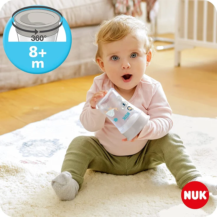 NUK Evolution Cup All-in-1 Trinklernset ab 6 Monaten Katze/Hase – Bild 4
