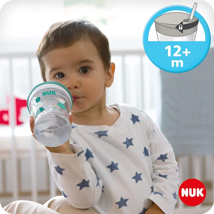 NUK Evolution Cup All-in-1 Trinklernset ab 6 Monaten Katze/Hase – Bild 5