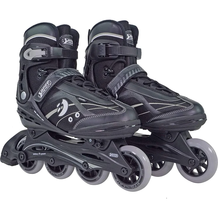 Best Sporting Inline Skates für Teenager + Erwachsene, verstellbar, ABEC 7 Carbon, schwarz 45 - 46 – Bild 1