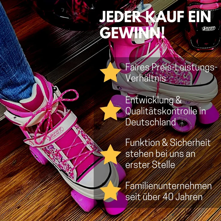 Best Sporting Inline Skates für Teenager + Erwachsene, verstellbar, ABEC 7 Carbon, schwarz 45 - 46 – Bild 6