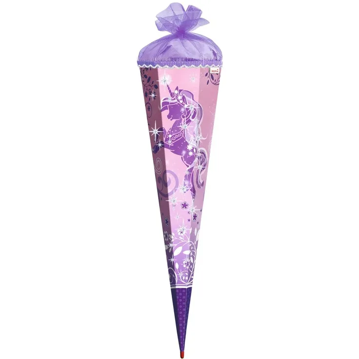 Roth Schultüte - Purple Unicorn Paillette 85cm Eckig