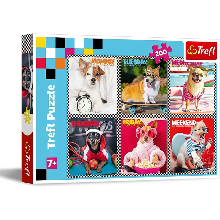 Trefl 13279 Happy Dogs 200 Teile Puzzle