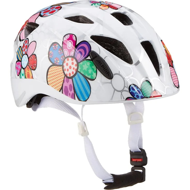 Alpina Kids Ximo Flash White Flower, Größe 49 - 54 cm - Fahrradhelm, Farbe Weiß