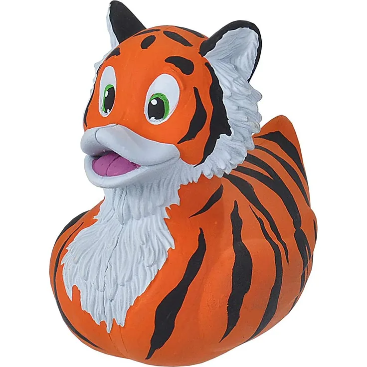 Wild Republic gummiente Tiger Junior 10 cm orange/schwarz