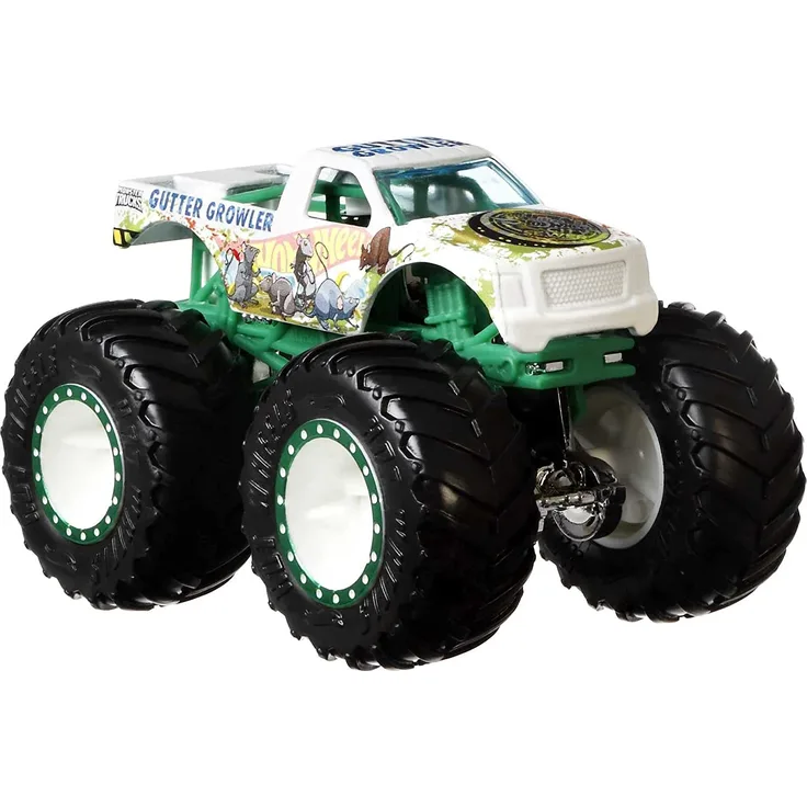 Hot Wheels GBP23 - Monster Trucks 1:64 Fahrzeuge 4-Pack, zufällige Auswahl, Spielzeug ab 3 Jahren