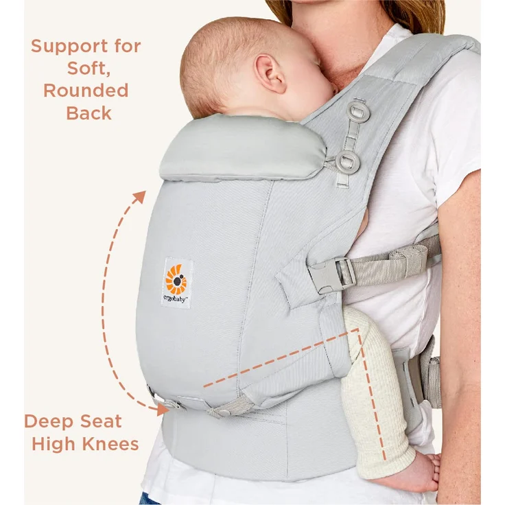 Ergobaby Adapt Softtouch Cotton Babytrage Onyx Black – Bild 5