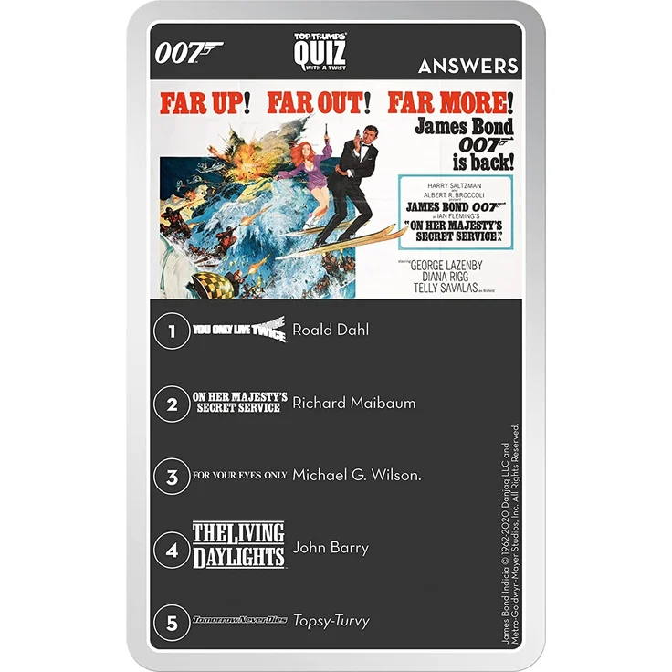 James Bond Top Trumps Quizspiel – Bild 6
