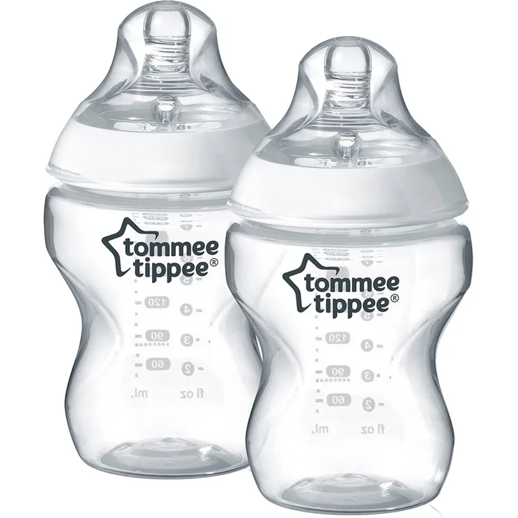 3 x Tommee Tippee Closer to Nature Milchpumpe und Flasche Fläschchen 0 m + 2 x 260 ml