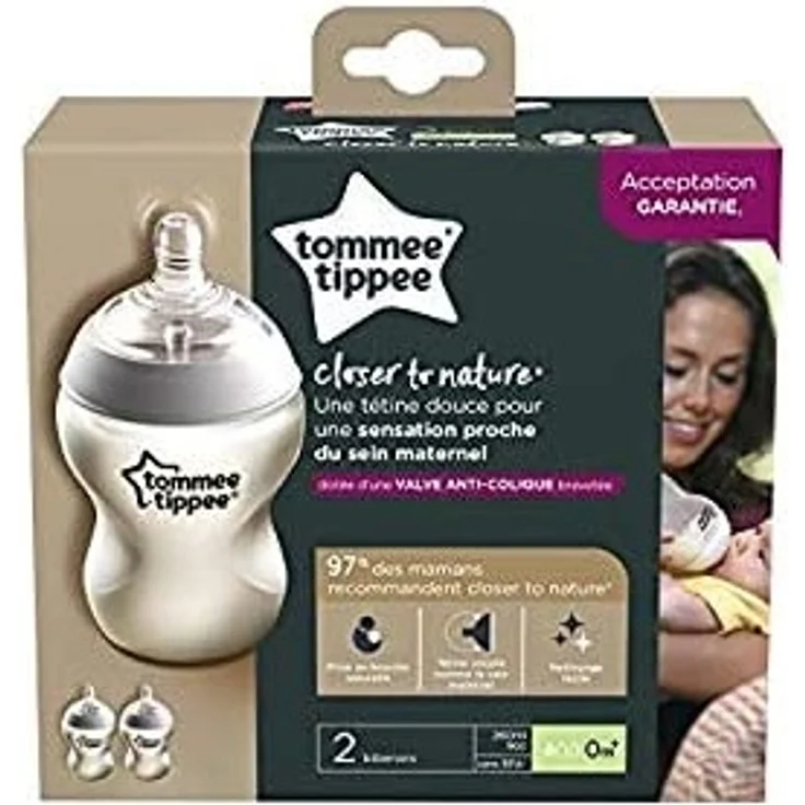 3 x Tommee Tippee Closer to Nature Milchpumpe und Flasche Fläschchen 0 m + 2 x 260 ml – Bild 5