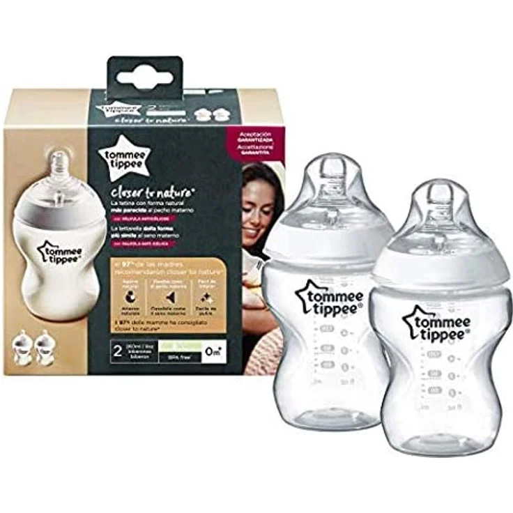 3 x Tommee Tippee Closer to Nature Milchpumpe und Flasche Fläschchen 0 m + 2 x 260 ml – Bild 4