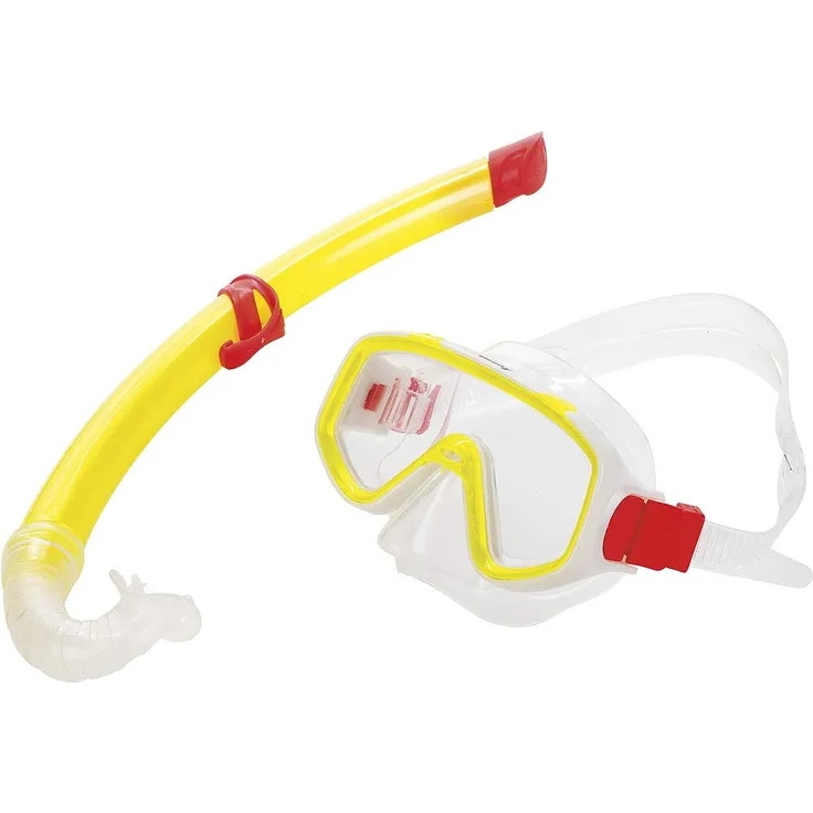 Fashy Kinder Basic Schnorchel Set, Gelb-Transparent, S