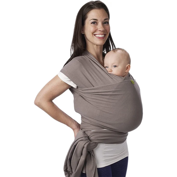 Boba Baby Tragetuch Neugeborene - Grau - Elastisches Babytragetuch und Stilltuch für Unterwegs - Einfach zu binden - Babytrage Neugeborene ab Geburt bis 16kg – Bild 1