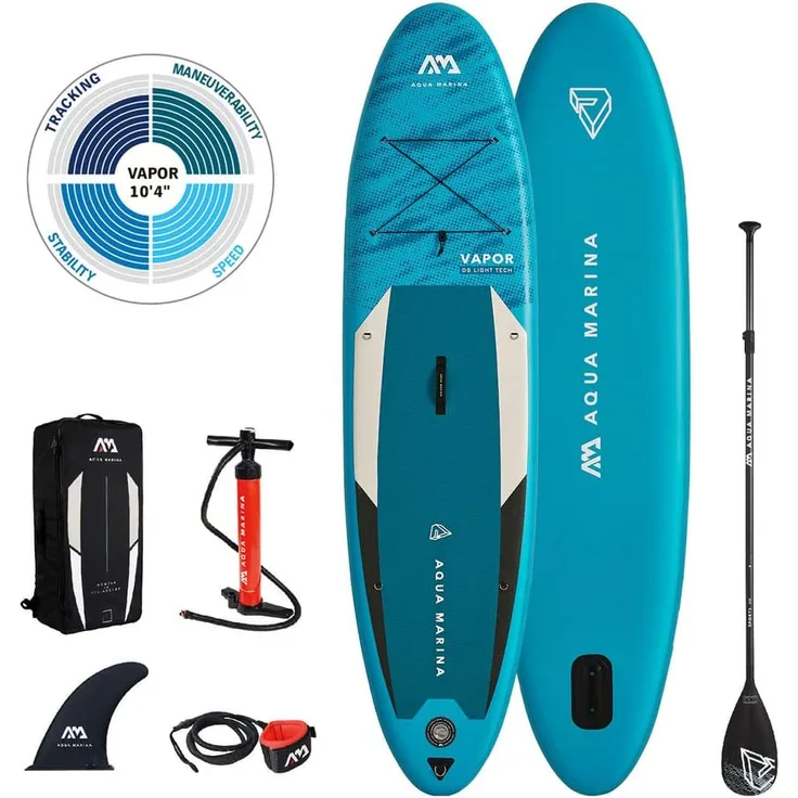 Aqua Marina 'SUP Vapor 10.4', Modell 2022, Komplettset, 315 x 79 x 15 cm, bis 140 kg belastbar, blau