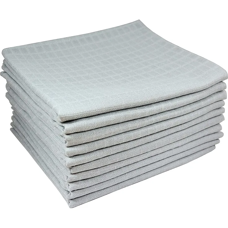 M. M. C. 10er Pack Mullwindeln | Spucktücher 100% Baumwolle - Stoffwindeln Mulltücher fürs Baby | ÖKO-TEX zertifiziert, 80x70 cm (10 Grau)