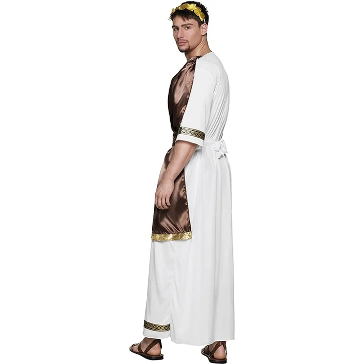 Boland 83861 - Erwachsenenkostüm Zeus, Größe M/L, Toga mit Schal, Haarschmuck und Gürtel, Römer, Motto Party, Karneval – Bild 2