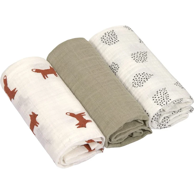 Laessig Little Forest Fox Wickeltuch 3 Stück – Bild 1