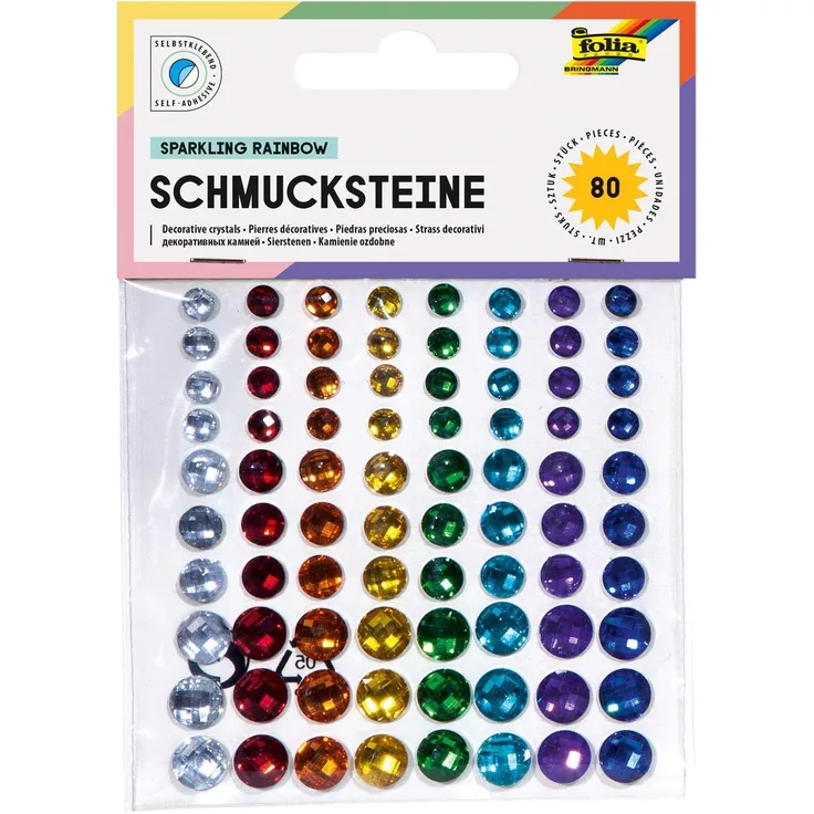 Glorex Schmucksteine sparkeling 80 Stück