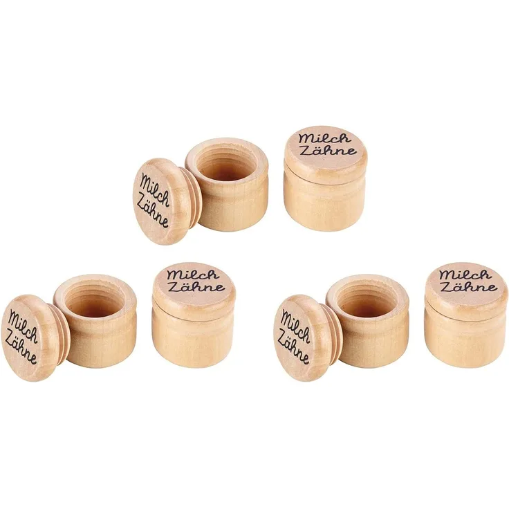 goki Milchzahndose aus Holz 3,7 cm