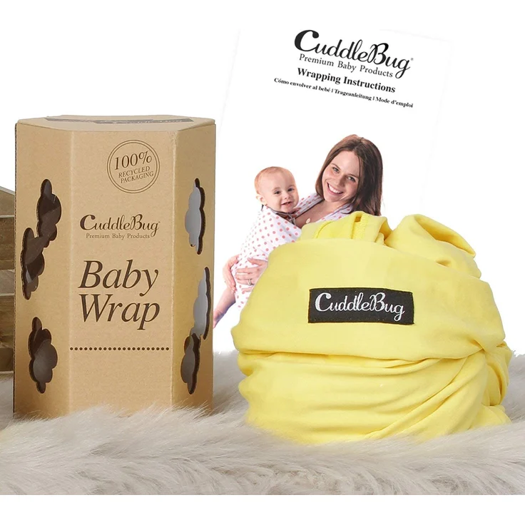 Cuddlebug Tragetuch Baby - Babytrage Neugeborene und Kleinkinder bis 16Kg (Gelb) – Bild 3
