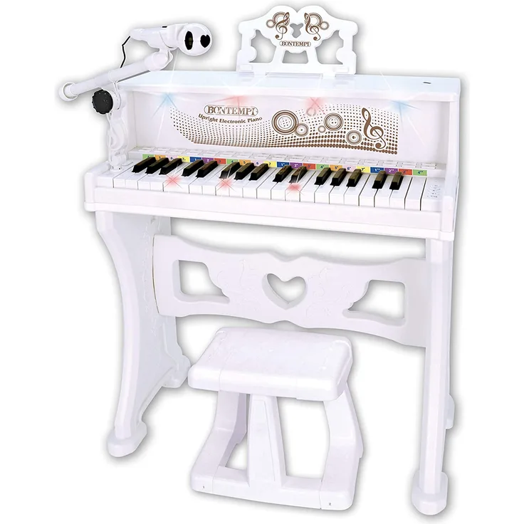 Bontempi 108000 Elektronische Flügel mit Mikrofon, Füße und Hocker. 37 Tasten