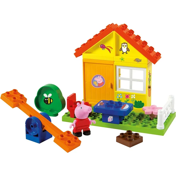 BIG-Bloxx Peppa Garten Haus - Peppa's Garden House, Construction Set, BIG-Bloxx Set inklusive Peppa, 19 Teile, Multicolour, für Kinder ab 18 Monaten