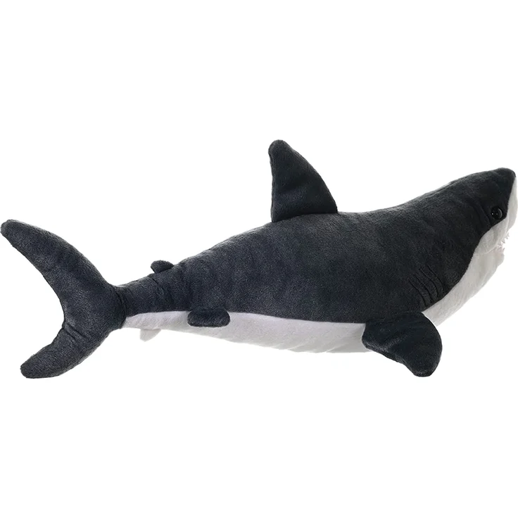 Plüschtier weißer Hai junior 38 cm Plüsch weiß/grau – Bild 8